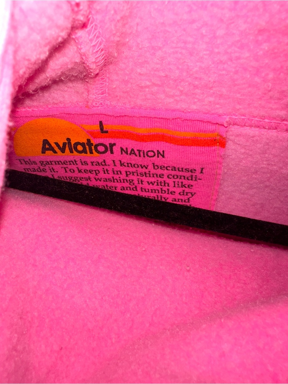 Aviator Nation Neon Pink Hoodie - Picture 4 of 4